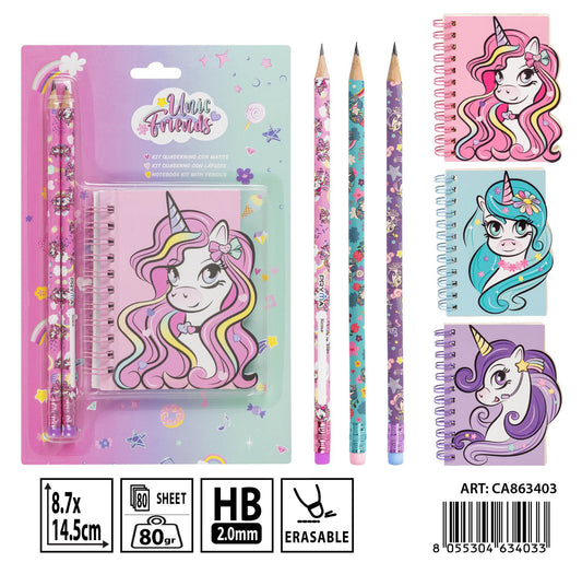 PRYMA unicorno friends memobook segreto 80f 8.7x14.5+matita