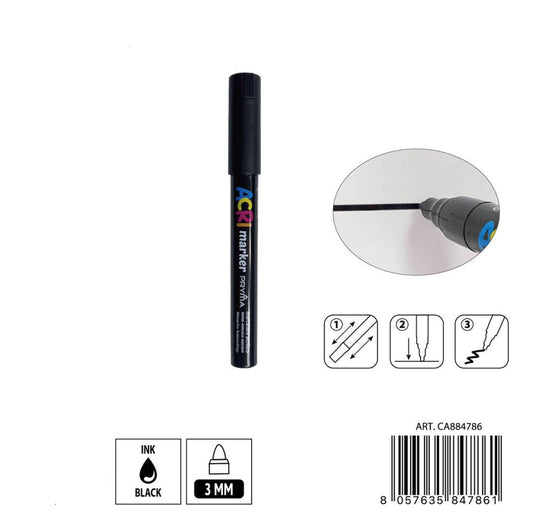 PRYMA marcatore 3mm N.136 nero
