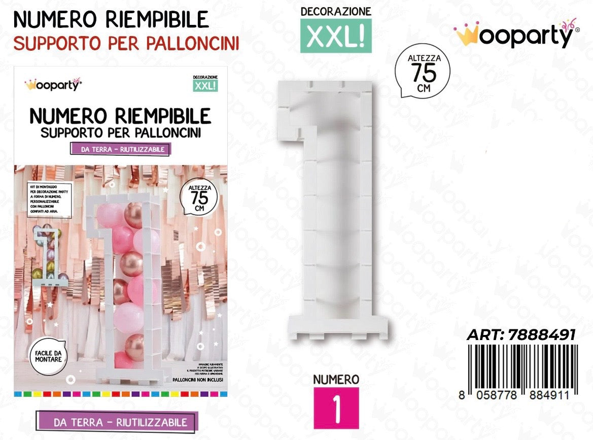 NUMERO riempibile  1 75cm