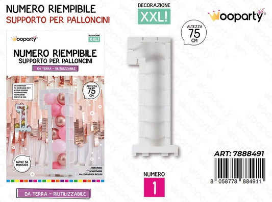 NUMERO riempibile  1 75cm