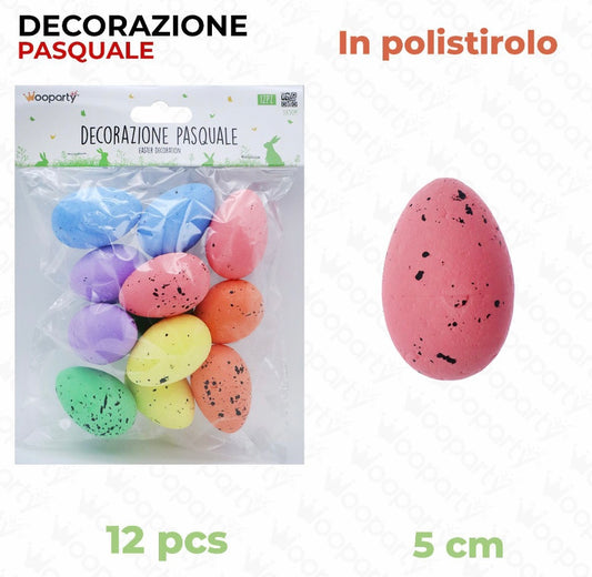 PASQUA decorazione pasquale uova 12pz 3x5cm