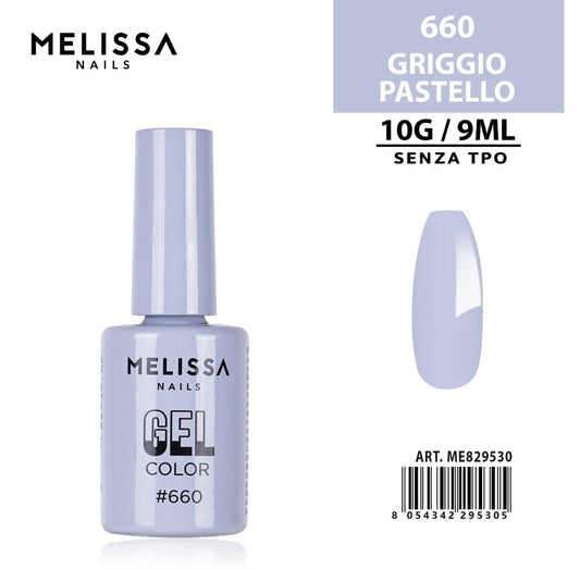 MELISSA SMALTO GEL UNGHIE 9ML N.660 GRIGIO PASTEL