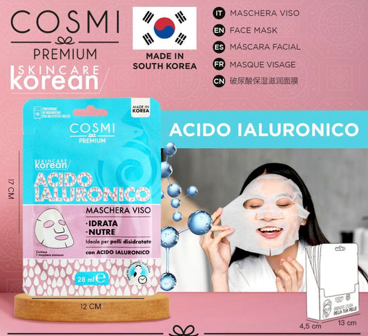 COSMI maschera viso K-BEAUTY acido ialuronico 28ml