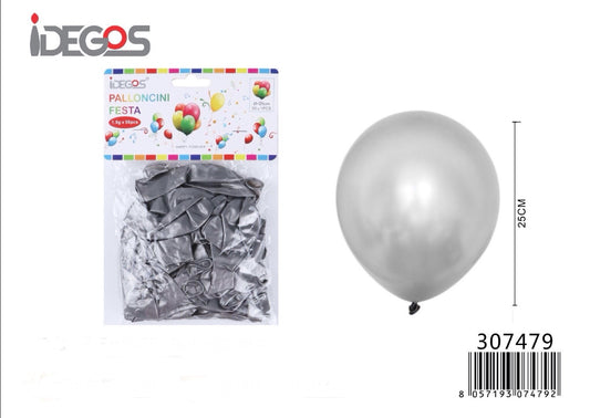 PALLONCINO argento 50pz 25cm