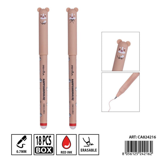 PRYMA PENNA SFERA CANCELL. 0.7MM CANE ROSSO