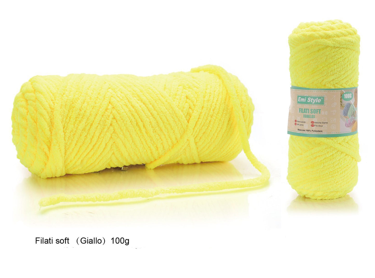 Filo soft uncinetto GIALLO 100g/55m