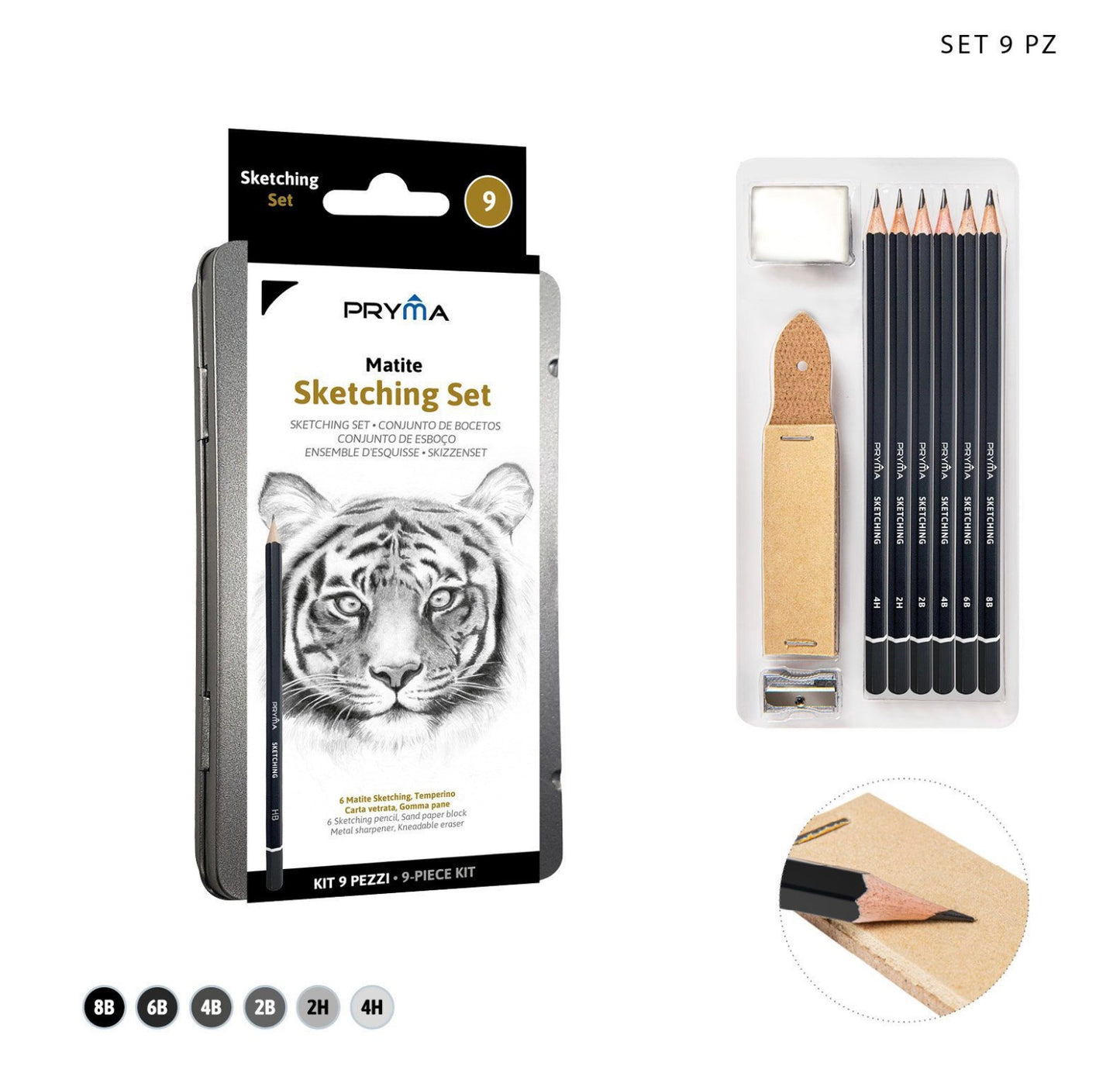 PRYMA matite sketching set 9