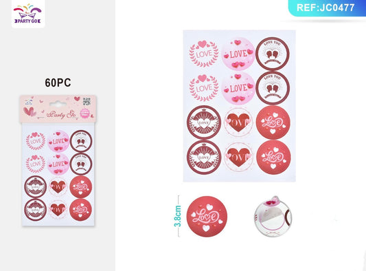 ADESIVI di LOVE 3.8cm 60pz