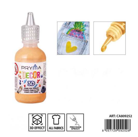 PRYMA colore tessuto 3D paintex 30ml pesca