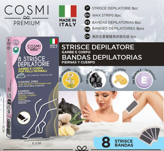 COSMI strisce depilatorie gambe e corpo 8pz