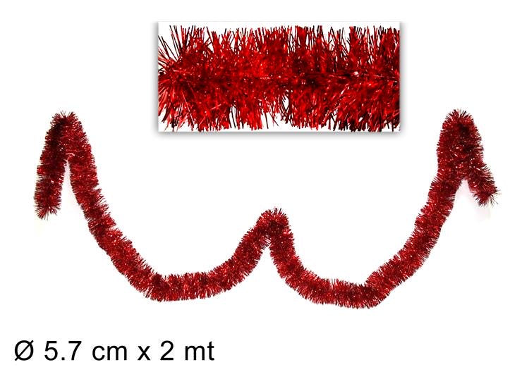 NATALIZIA filo addobbo rosso 5.7x2mt