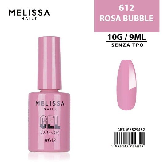MELISSA SMALTO GEL UNGHIE 9ML N.612 ROSA BUBBLE