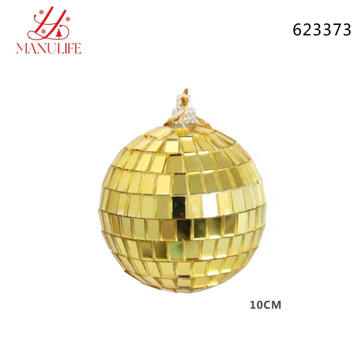 NATALIZIA palline sfera 10cm oro 623373