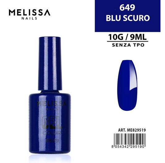 MELISSA SMALTO GEL UNGHIE 9ML N.649 BLU SCURO