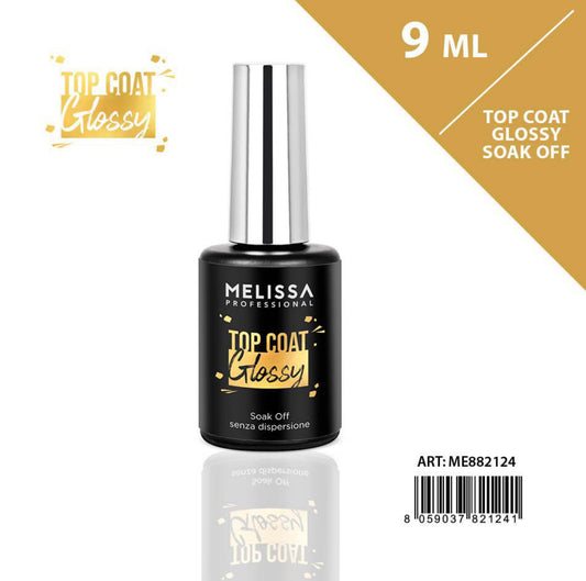 Melissa top coat glossy gold soak off oro