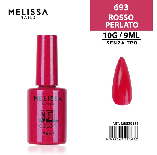 MELISSA SMALTO GEL UNGHIE 9ML N.693 ROSSO PERLATO