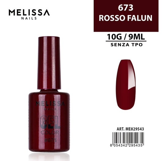 MELISSA SMALTO GEL UNGHIE 9ML N.673 ROSSO FALUN