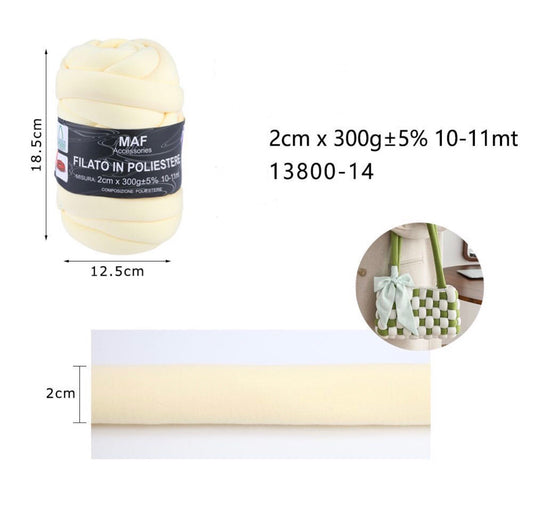 FILATO in poliestere 2cm/300g 13800-14