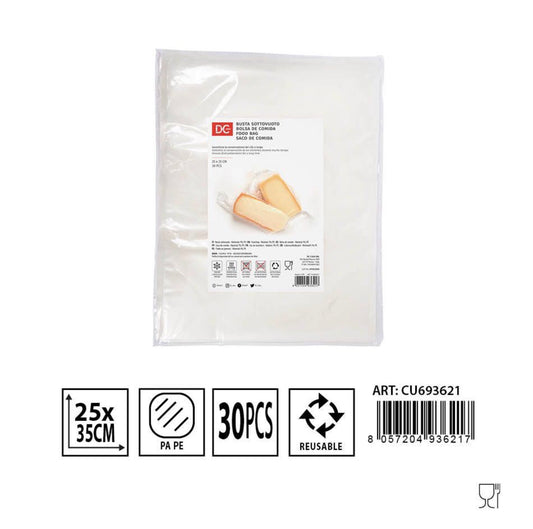DC CASA busta sottovuoto alimenti 25x35cm 30pz