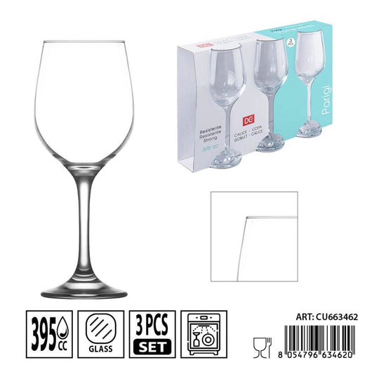 DC CASA calice V.bianco "Parigi" 395cc 3pz