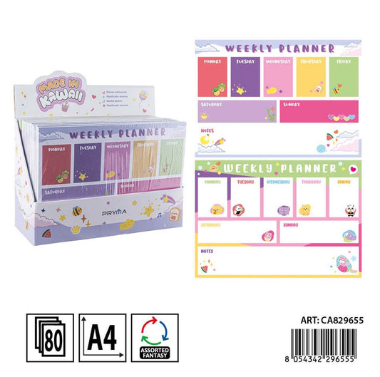 PRYMA L/KAWAII PLANNER SETTIMANALE 80FF 21X29.7CM