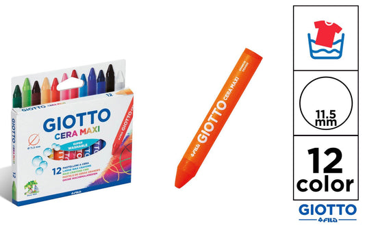 GIOTTO cera maxi 12pastelloni