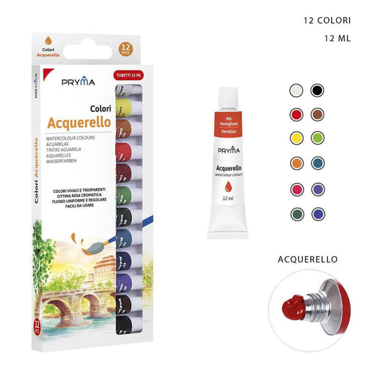 PRYMA COLORE BASE ACQUA TUBO 12ML 12PZ