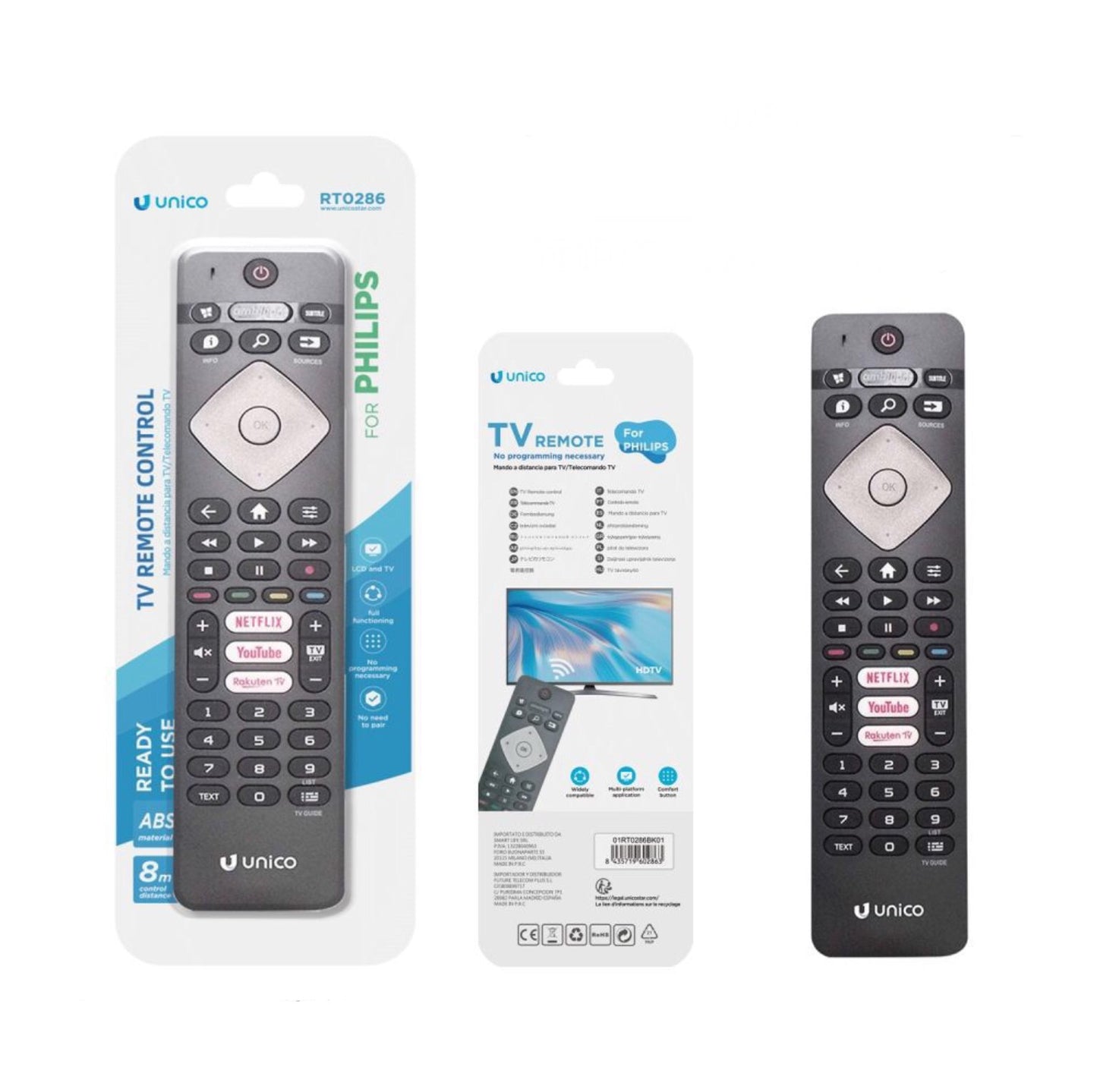UNICO TV telecomando PHILIPS RT0286