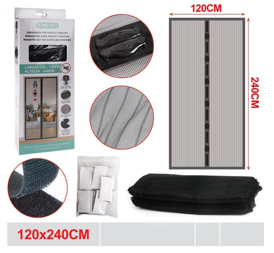 EMI ZANZARIERA PER PORTA E FINESTRA 120*240CM