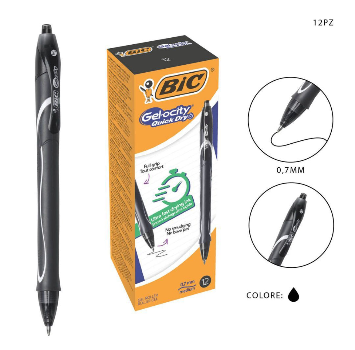 BIC PENNA SCATTO GEL-OCITY 0.7MM  NERO