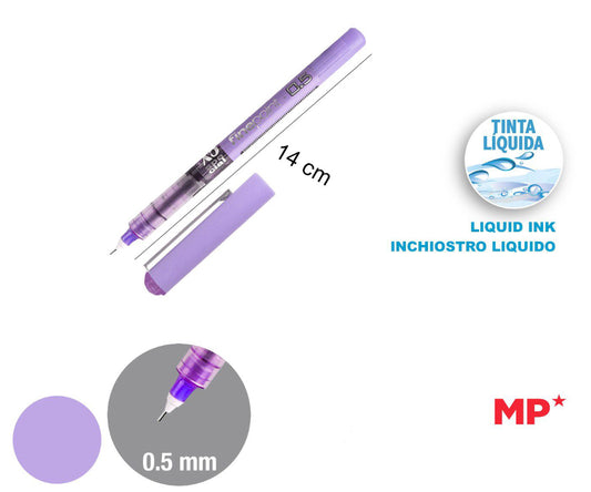 Penna a gel punta 0,5mm finepoint viola