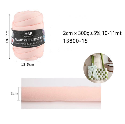 FILATO in poliestere 2cm/300g 13800-15