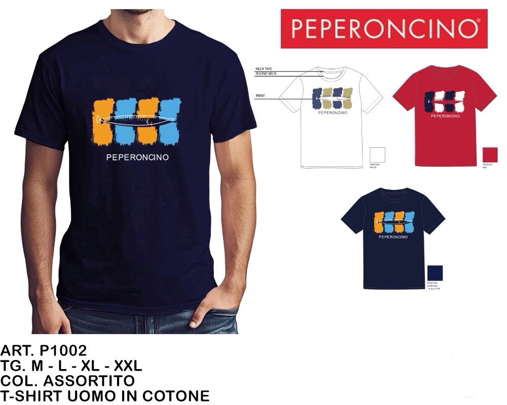 T-SHIRT uomo in cotone P1002