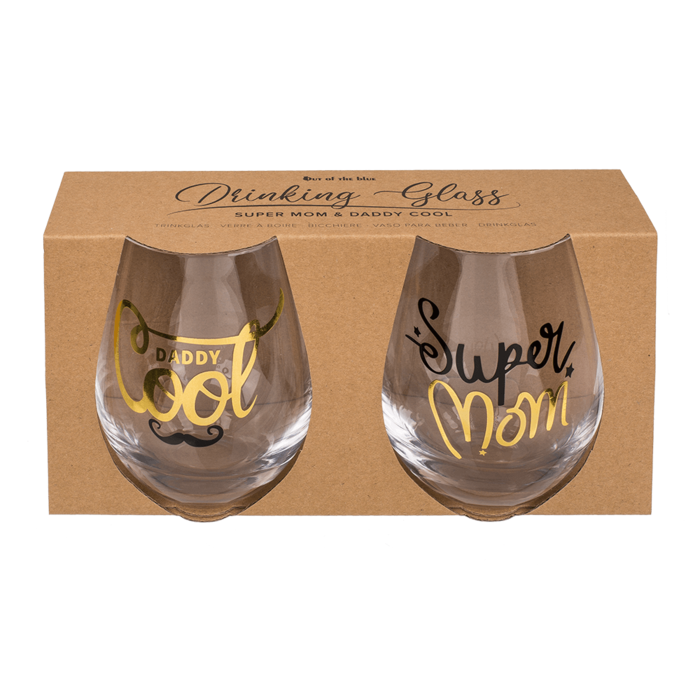 BICCHIERE SUPER DAD MOM